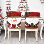 3er Set Weihnachts-Stuhlhussen für Esszimmerstühle – Festliche Dekoration Stil A – Bild 5