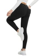 baleaf Thermo Leggings Damen High Waist – Fleecegefütterte Wintersporthose mit Taschen