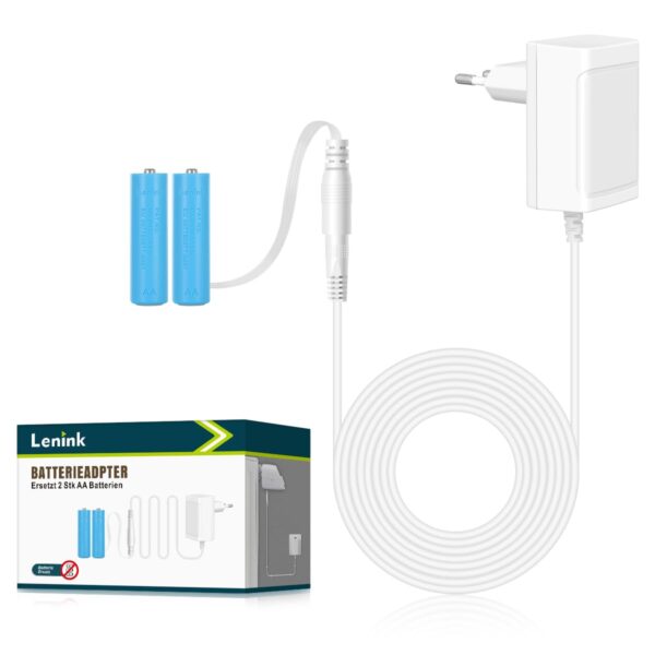Lenink 3V Netzteil Batterieadapter – Ersatz für 2×AA Batterien, Smart Home kompatibel