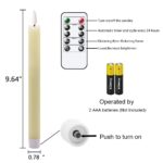 Eldnacele LED Stabkerzen 6er Set mit Fernbedienung – Echtwachskerzen mit Timer für Weihnachten – Bild 6