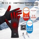 WEIVIOQ Beheizte Innenhandschuhe mit Akku – 6h Laufzeit, 3 Heizstufen & Touchscreen – Bild 2