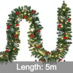 CASARIA 5m LED Weihnachtsgirlande mit 80 warmweissen LEDs & Deko – IP44 In- & Outdoor – Bild 9