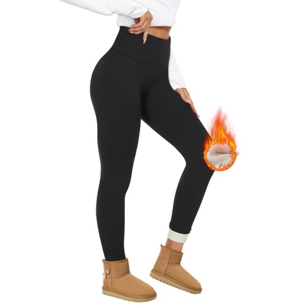 HIPOWER Thermo Leggings Damen gefüttert – Verdickte Winterleggings mit Fleece für Wärmeschutz