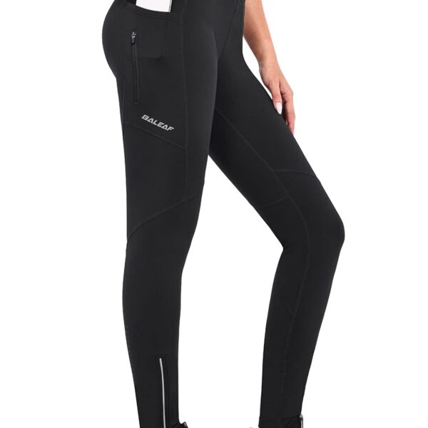 baleaf Thermoleggings Damen Winter mit Fleecefutter & Reissverschluss – Wasserdicht & Winddicht