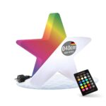 8 seasons design LED Weihnachtsstern 40cm RGB Farbwechsel – dimmbar mit Fernbedienung für innen & aussen