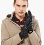 BISON DENIM Lederhandschuhe Herren mit Kaschmir – Touchscreen Winterhandschuhe – Bild 6