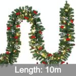 CASARIA Weihnachtsgirlande 10m mit 160 LEDs & Deko – Warmweiss für Innen & Aussen – Bild 9