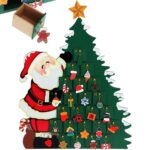 SPIELWERK® Adventskalender Weihnachtsmann zum Selberbefüllen – Wiederverwendbar aus Holz
