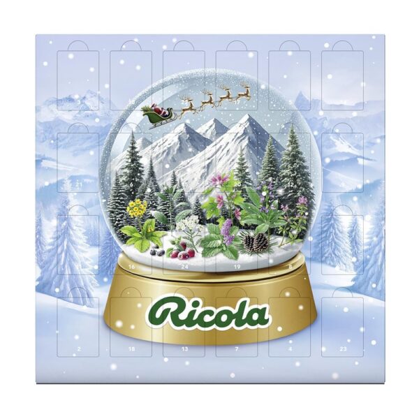 Ricola Adventskalender 2026 – 24 Kräuter-Bonbons Mix, 360g, laktosefrei & glutenfrei