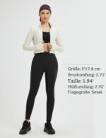 baleaf Thermo Leggings Damen High Waist – Fleecegefütterte Wintersporthose mit Taschen – Bild 6