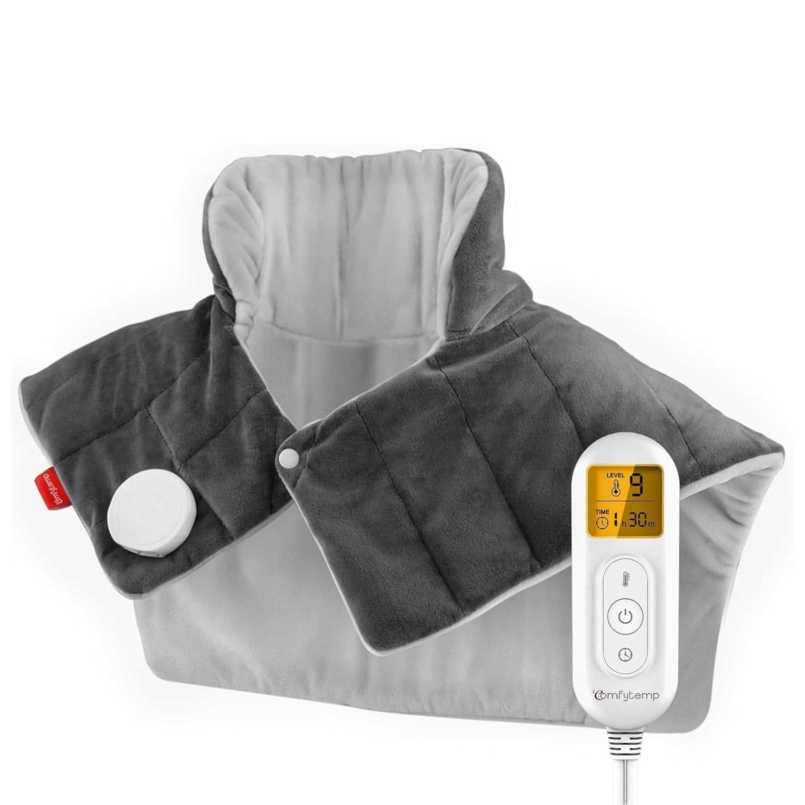 612ywesrZYL._SY1600_.jpg Comfytemp Gewichtetes Heizkissen für Nacken & Schultern – 9 Wärmestufen & Abschaltautomatik – Bild 1