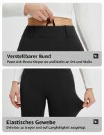 baleaf Thermo Leggings Damen High Waist – Fleecegefütterte Wintersporthose mit Taschen – Bild 5