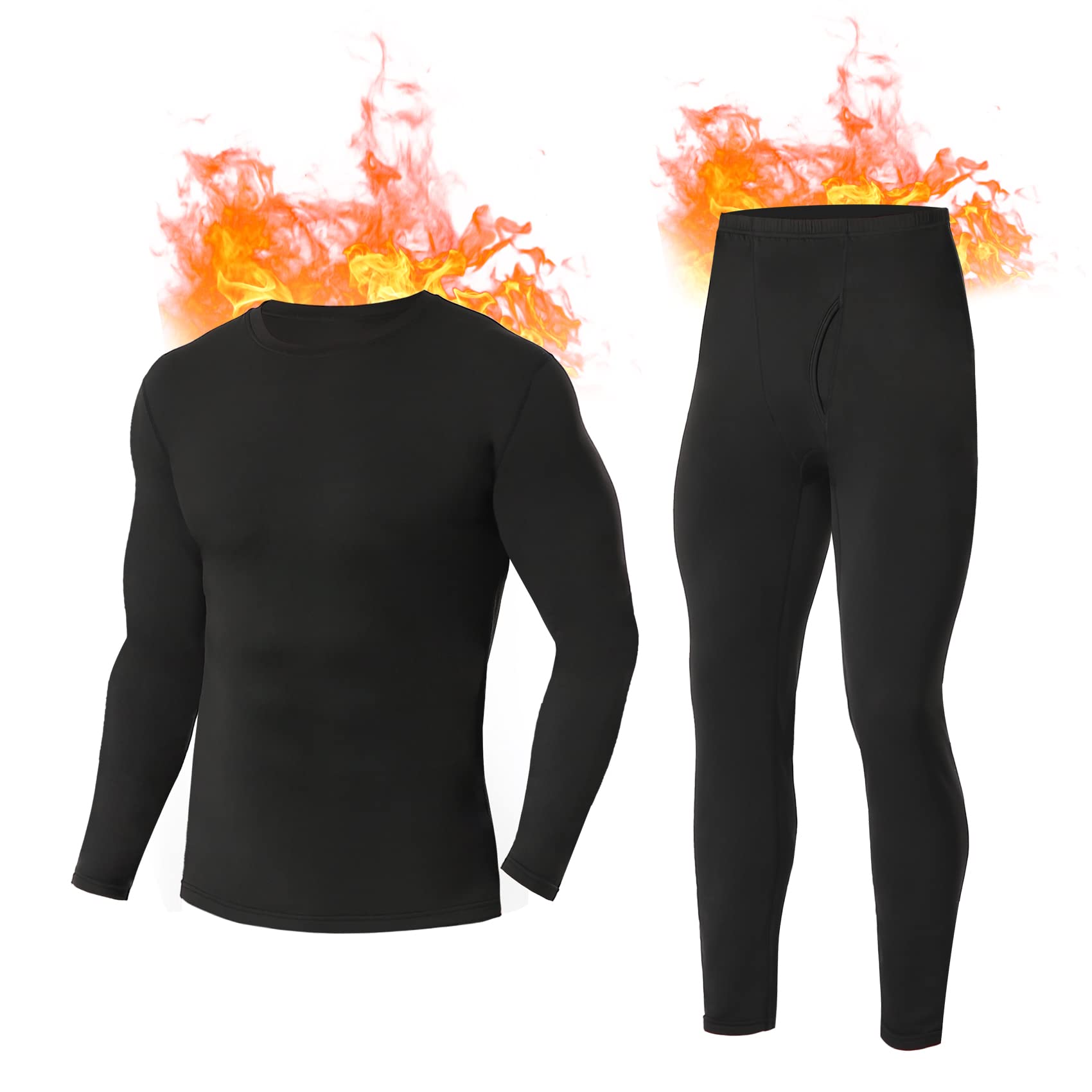 614GrVNxGzL._SY1700_-1.jpg SIMIYA Herren Thermounterwäsche Set mit Innenfleece – Warme Funktionsunterwäsche für Winter – Bild 1
