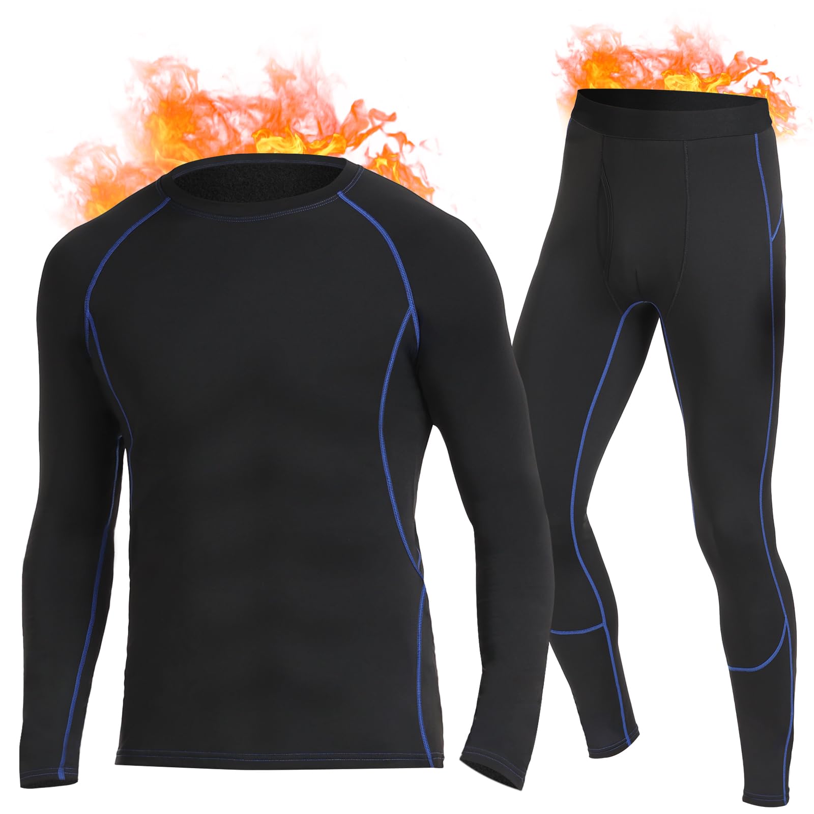 SIMIYA Thermounterwäsche Herren Set mit Fleece – Warme Funktionsunterwäsche für Winter & Ski