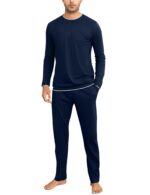 Aseniza Herren Schlafanzug Lang aus 100% Baumwolle – Zweiteiliger Pyjama S-3XL