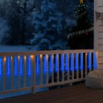 Harnyles Meteorschauer-Lichterkette 16 Röhren – Wasserdichte LED-Weihnachtsdeko Blau – Bild 8