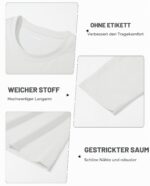 EKLENTSON Langarm T-Shirt Herren Baumwolle – Komfortables Basic Shirt Regular Fit – Bild 5