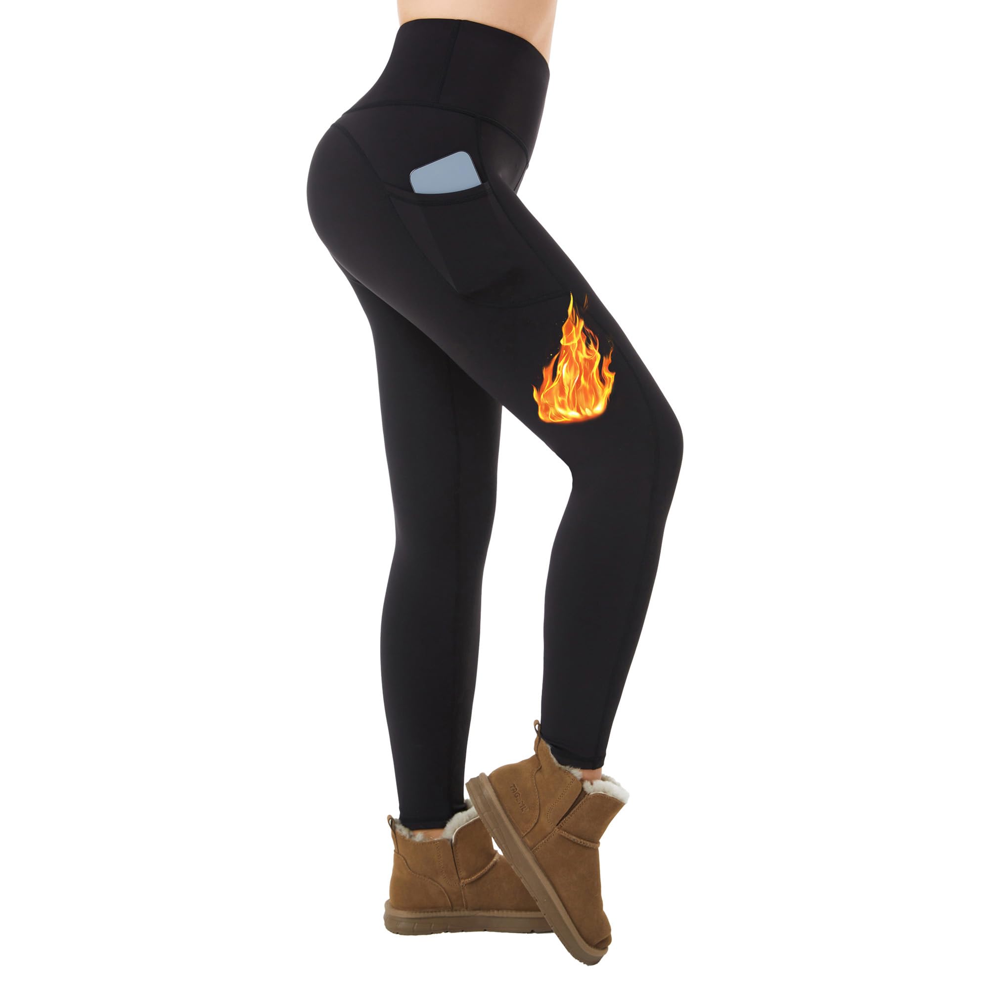 619UqVXR7TL._SY2000_.jpg ineepor Thermo Leggings Damen Winter – Fleece-gefüttert mit Taschen & hoher Taille – Bild 1