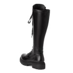 DREAM PAIRS Kniehohe Schnürstiefel Damen – Chunky Plateau mit rutschfester Sohle & Fleecefutter – Bild 3