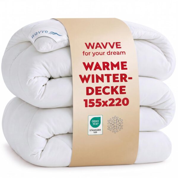 WAVVE Winterdecke 155x220 cm mit Mikrofaser – Wärmende Steppdecke für erholsamen Schlaf