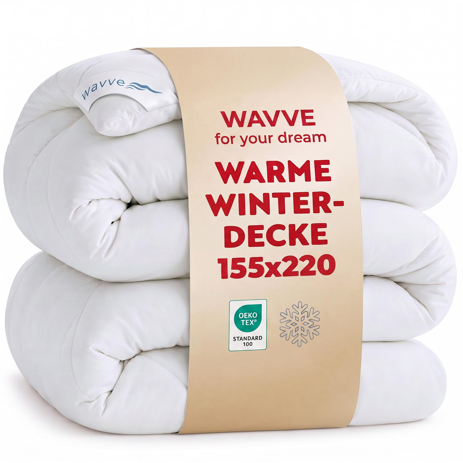 61BcefxgQhL._SY1600_.jpg WAVVE Winterdecke 155x220 cm mit Mikrofaser – Wärmende Steppdecke für erholsamen Schlaf – Bild 1