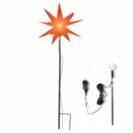 OVILUM 3D Leuchtstern Ø 57 cm mit LED & Timer – Wetterfeste Weihnachtsdeko für Garten & Innen