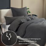 Nesture Thermo Fleece Bettwäsche 135x200 4-teilig – Wärmend & pflegeleicht in Anthrazit – Bild 6