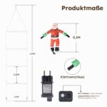 LEDYA Weihnachts-Leiter-Lichterkette 1,25m mit 98 LEDs & 8 Modi – Festliche Dekoration – Bild 2