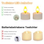 SoulBay LED Teelichter 12er Set Wiederaufladbar – Fernbedienung, Timer & Dimmbar – Bild 7