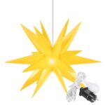 OVILUM Leuchtstern 3D XXL mit LED – 100 cm Weihnachtsstern mit Timer & Wetterschutz