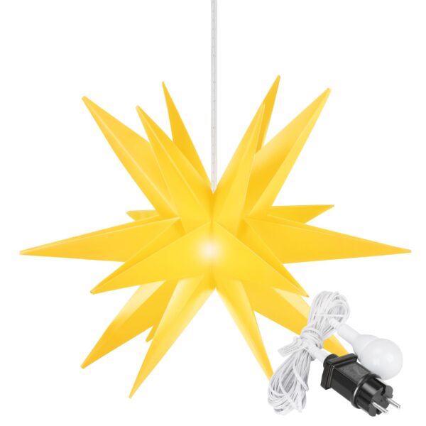 OVILUM Leuchtstern 3D XXL mit LED – 100 cm Weihnachtsstern mit Timer & Wetterschutz