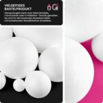 Netuno 5 Styroporkugeln 15 cm weiß – Bastelrohlinge aus Polystyrol für kreative Dekoration – Bild 4