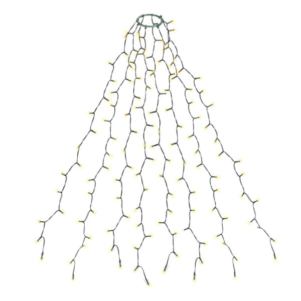 SALCAR 2m Christbaumbeleuchtung mit 280 LEDs – Warmweiss Überwurf für 150-240cm Tannenbaum