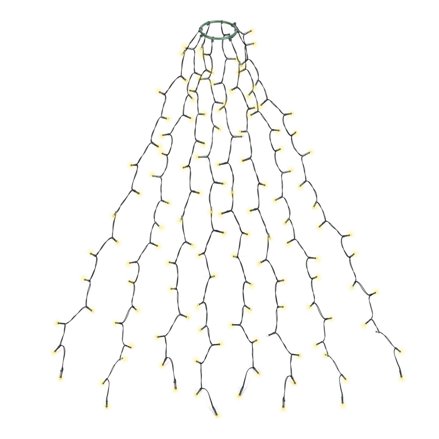 61NabStnvQL._SY1500_.jpg SALCAR 2m Christbaumbeleuchtung mit 280 LEDs – Warmweiss Überwurf für 150-240cm Tannenbaum – Bild 1