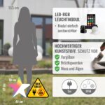 8 seasons design LED Weihnachtsstern 40cm RGB Farbwechsel – dimmbar mit Fernbedienung für innen & aussen – Bild 4