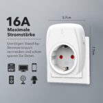 HBN 5er Funksteckdosen-Set mit 2 Fernbedienungen – 16A/3.680W Wireless Steuerung bis 30m – Bild 6