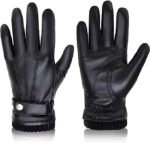 BISON DENIM Lederhandschuhe Herren mit Kaschmir – Touchscreen Winterhandschuhe