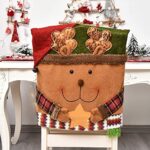 3er Set Weihnachts-Stuhlhussen für Esszimmerstühle – Festliche Dekoration Stil A – Bild 7