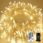 Nurkoo 25M LED-Lichterkette mit Fernbedienung & Timer – 200 warmweisse LEDs für Innen & Aussen