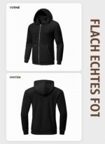 JMIERR Herren Fleece Hoodie Baumwolle – Warme Sweatjacke für Herbst & Winter – Bild 7