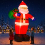 Aufblasbarer Weihnachtsmann 240cm mit LED-Beleuchtung – XXL Weihnachtsdeko für Garten & Innen