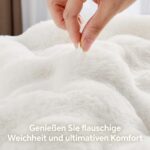 BEDELITE Bubble Kuscheldecke 150x200 cm Kaninchenfellimitat – Premium Wohndecke 870GSM – Bild 3