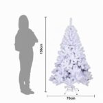Einfeben 150cm Weihnachtsbaum Weiss – Künstlicher Tannenbaum mit 488 Spitzen & Metallständer – Bild 3