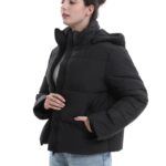 PUFFIT Damen Winterjacke mit abnehmbarer Kapuze – Wasserdicht & Winddicht Steppmantel – Bild 4