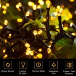 Quntis 50m LED-Lichterkette 2000er warmweiss – IP44 Aussenbeleuchtung mit 8 Modi für Innen & Aussen – Bild 5