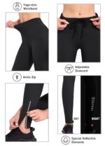 baleaf Thermoleggings Damen Winter mit Fleecefutter & Reissverschluss – Wasserdicht & Winddicht – Bild 5