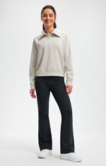 Libin Damen Thermo Flared Leggings – Fleece-gefütterte Wanderhose wasserabweisend – Bild 3