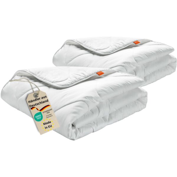 sleepling Winter Bettdecke 135x200 cm 2er Set – Wärmebettdecke Made in EU, OEKO-Tex 100