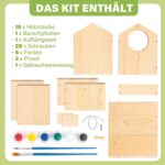 LotFancy Vogelhaus Bausatz mit 2 Häusern – DIY Holz Bastelset für Kinder ab 5 Jahren – Bild 2