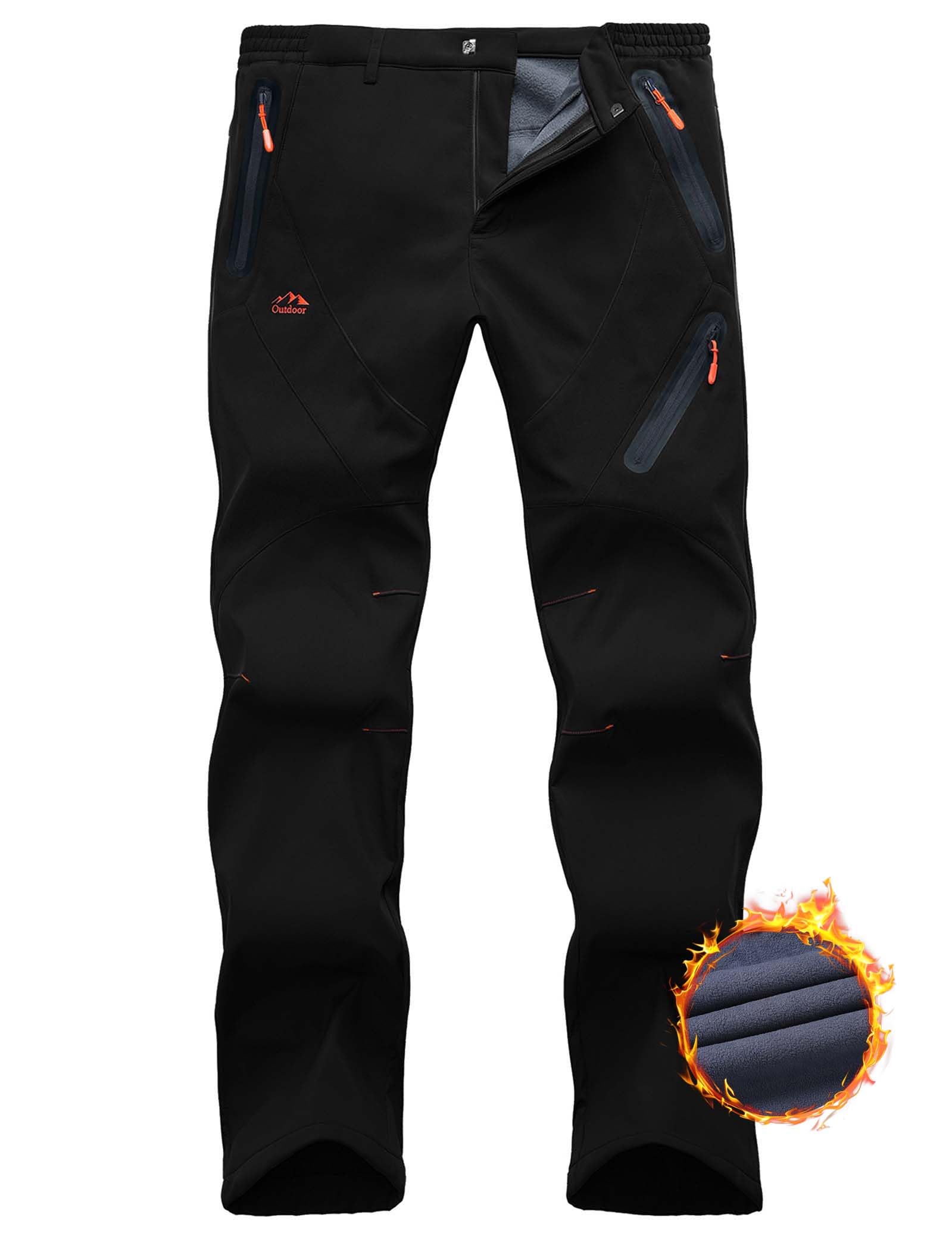 HFDWYJ Thermohose Herren Winter – Wasserdichte Softshellhose mit Fleecefutter für Outdoor